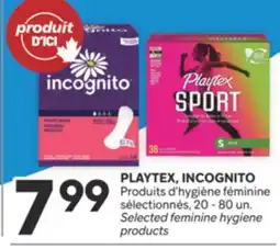 Brunet PLAYTEX, INCOGNITO Produits d'hygiène féminine sélectionnés offer