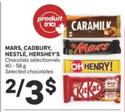 Brunet MARS, CADBURY, NESTLÉ, HERSHEY'S Chocolats sélectionnés offer