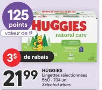 Brunet HUGGIES Lingettes sélectionnées offer