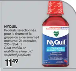 Brunet NYQUIL Produits sélectionnés pour le rhume et la grippe ou aide-sommeil nocturne offer