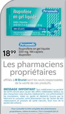 Brunet PERSONNELLE Ibuprofène en gel liquide offer