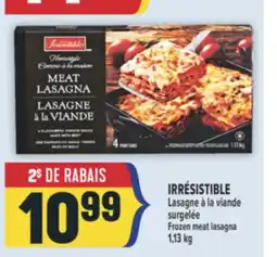 Marché Adonis IRRÉSISTIBLE Lasagne à la viande surgelée | Frozen meat lasagna offer