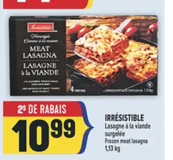 Marché Adonis IRRÉSISTIBLE Lasagne à la viande surgelée | Frozen meat lasagna offer