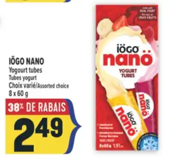 Marché Adonis IÖGO NANO Yogourt tubes | Tubes yogurt offer