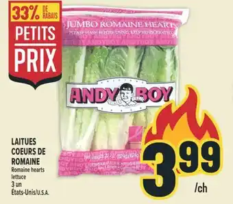 Marché Adonis LAITUES COEURS DE ROMAINE | ROMAINE HEARTS LETTUCE offer