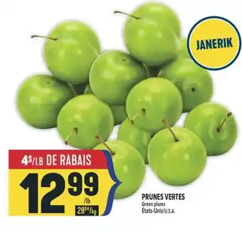 Marché Adonis PRUNES VERTES | GREEN PLUMS offer
