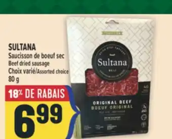 Marché Adonis SULTANA SAUCISSON DE BOEUF | SEC BEEF DRIED SAUSAGE offer