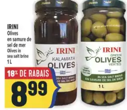 Marché Adonis IRINI OLIVES EN SAMURE DE SEL DE MER | OLIVES IN SEA SALT BRINE offer