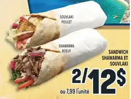 Marché Adonis SANDWICH SHAWARMA ET SOUVLAKI offer