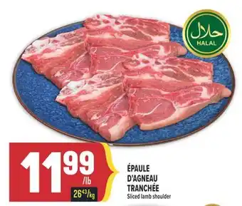 Marché Adonis ÉPAULE D'AGNEAU TRANCHÉE | Sliced lamb shoulder offer