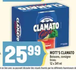 Marché Adonis MOTT'S CLAMATO Boissons | Drinks offer