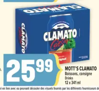 Marché Adonis MOTT'S CLAMATO Boissons | Drinks offer
