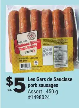 Giant Tiger Pork sausages offer
