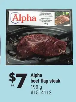Giant Tiger Alpha beef flap steak offer