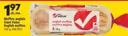 Giant Tiger Giant Value English muffins offer