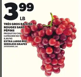 Provigo EXTRA LARGE RED SEEDLESS GRAPES offer