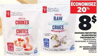 Provigo GROSSES CREVETTES BLANCHES DU PACIFIQUE PCMD, 31-40 PAR LB, 400 G offer