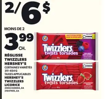 Provigo HERSHEY'S TWIZZLERS LICORICE, 311-454 G offer