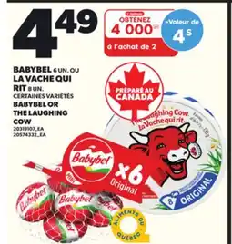 Provigo BABYBEL OR THE LAUGHING COW offer