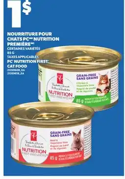 Provigo PC NUTRITION FIRST CAT FOOD, 85 G offer
