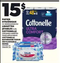 Provigo COTTONELLE BATHROOM TISSUE OR FLUSHABLE WIPES offer
