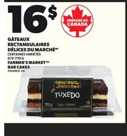 Provigo FARMER'S MARKET BAR CAKES, 675-770 G offer