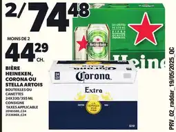Provigo BIÈRE HEINEKEN, CORONA OU STELLA ARTOIS, 24X330/355 ML offer