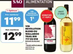 Provigo VIN REVOLUTION BLEND OU WALLAROO TRAIL BIN 717 OU 818, 1 L offer