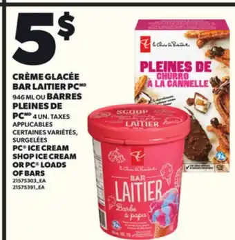 Provigo PC ICE CREAM SHOP ICE CREAM, 946 ML OR PC LOADS OF BARS, 4 UN offer