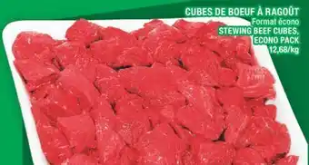 Super C CUBES DE BOEUF À RAGOÛT Format écono | STEWING BEEF CUBES ECONO PACK offer