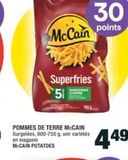 Super C POMMES DE TERRE McCAIN | McCAIN POTATOES offer