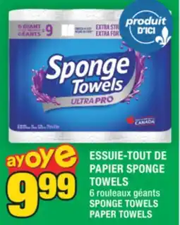 Super C ESSUIE-TOUT DE PAPIER SPONGE TOWELS | SPONGE TOWELS PAPER TOWELS offer