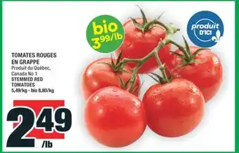 Super C TOMATES ROUGES EN GRAPPE | STEMMED RED TOMATOES offer