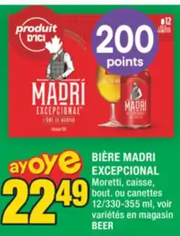 Super C BIÈRE MADRI EXCEPCIONAL | BEER offer