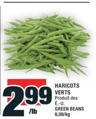 Super C HARICOTS VERTS | GREEN BEANS offer
