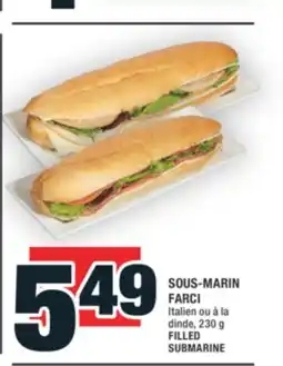 Super C SOUS-MARIN FARCI | FILLED SUBMARINE offer
