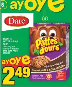 Super C BISCUITS PATTES D'OURS DARE | DARE BEAR PAWS COOKIES offer