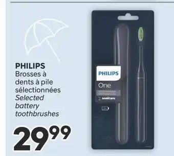 Brunet PHILIPS Brosses à dents à pile sélectionnées offer