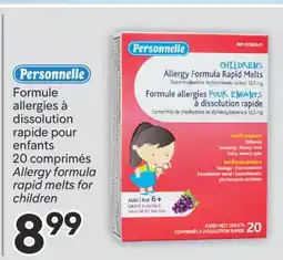 Brunet PERSONNELLE Formule allergies à dissolution rapide pour enfants offer