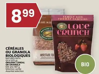 Rachelle-Bery Grocery NATURES PATH QI'A (225 g) ORGANIC CEREAL OR GRANOLA 650 to 907 g offer