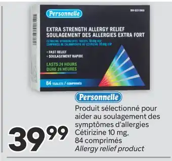 Brunet PERSONNELLE Produit sélectionné pour aider au soulagement des symptômes d'allergies Cétirizine offer