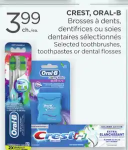 Proxim CREST, ORAL-B Selected toothbrushes, toothpastes or dental flosses offer