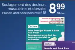 Proxim Option+ Soulagement des douleurs musculaires et dorsales/Muscle and back pain relief offer