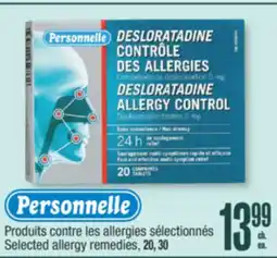 Jean Coutu Personnelle Selected allergy remedies offer