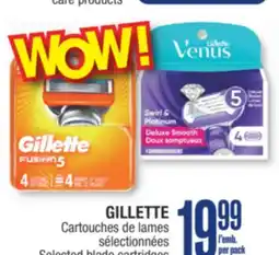 Jean Coutu GILLETTE Selected blade cartridges offer