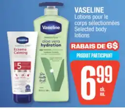 Jean Coutu VASELINE Selected body lotions offer
