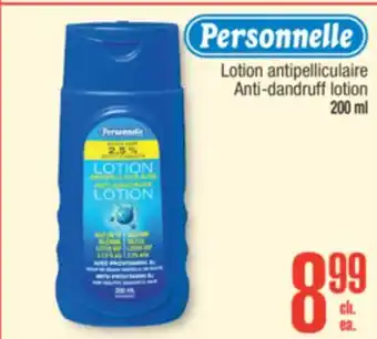 Jean Coutu Personnelle Anti-dandruff lotion offer