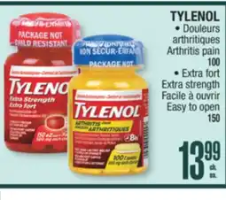 Jean Coutu TYLENOL Arthritis pain 100, Extra fort Extra strength 150 offer