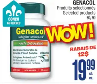 Jean Coutu GENACOL Selected products offer