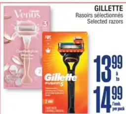 Jean Coutu GILLETTE Selected razors offer